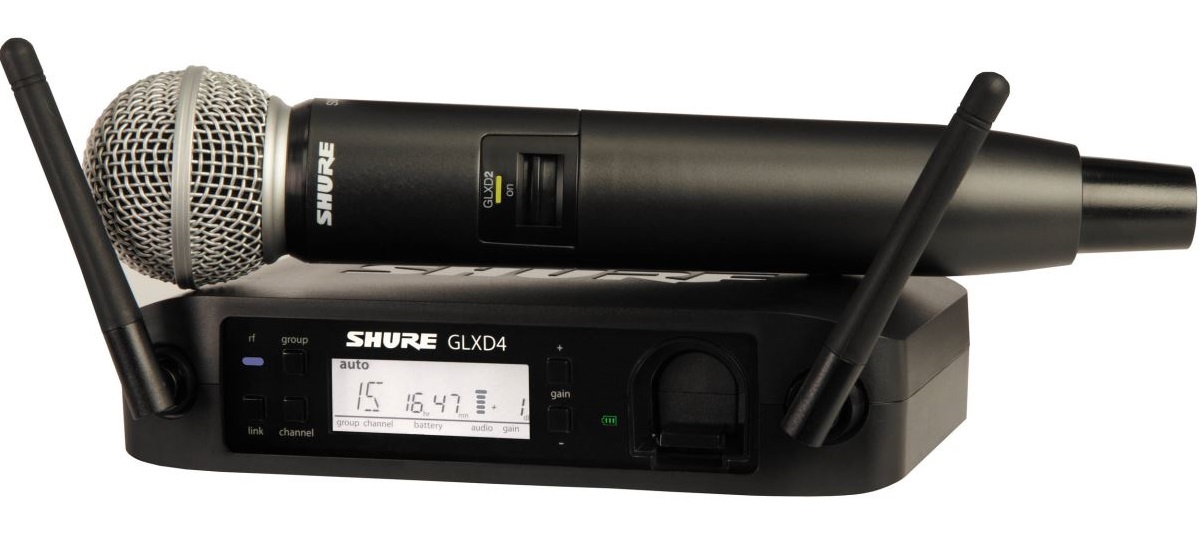 Bộ thu kỹ thuật số và micro không dây Shure GLXD24/SM58