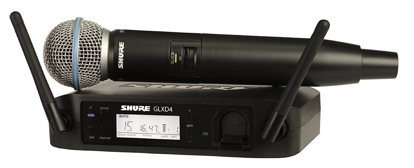 Bộ thu và micro không dây cầm tay Shure GLXD24/B58 chính hãng