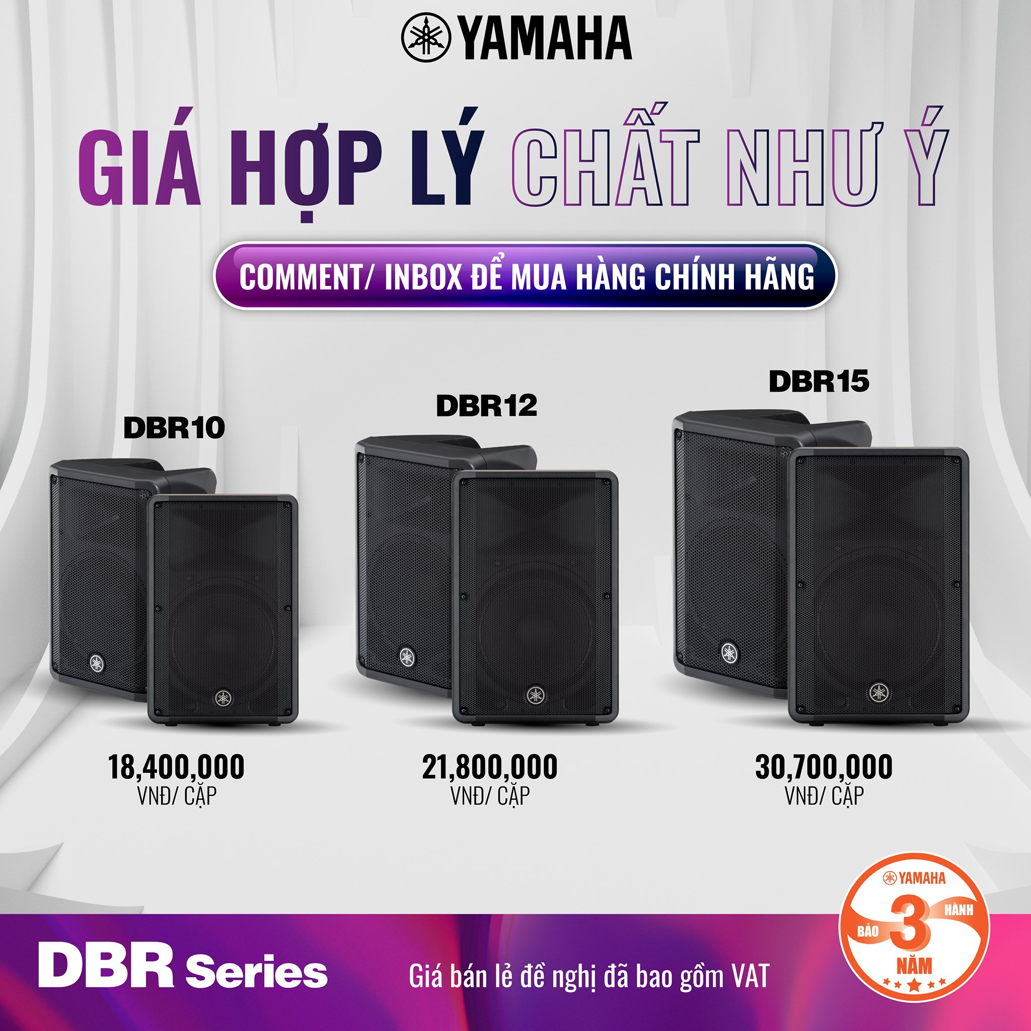 Loa Yamaha DBR giá hợp lý chất như ý