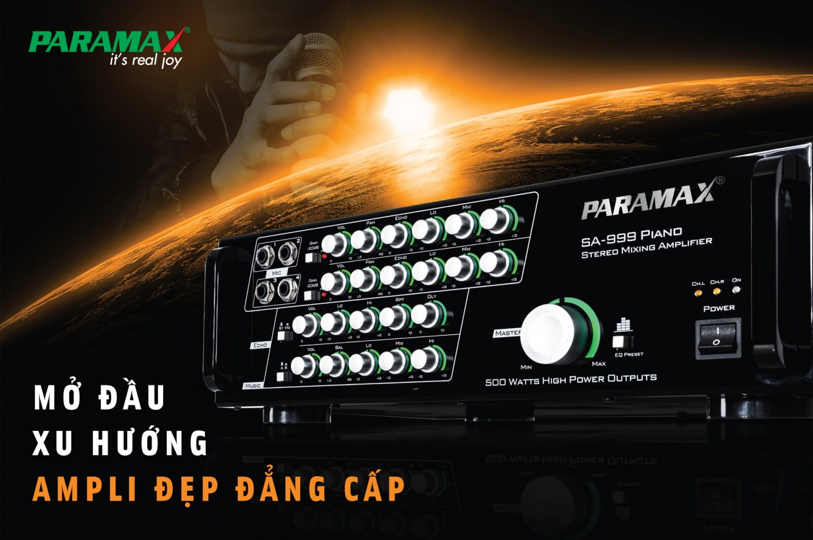 Amply Karaoke Paramax SA-999 Piano – Chất âm xứng tầm để đầu tư