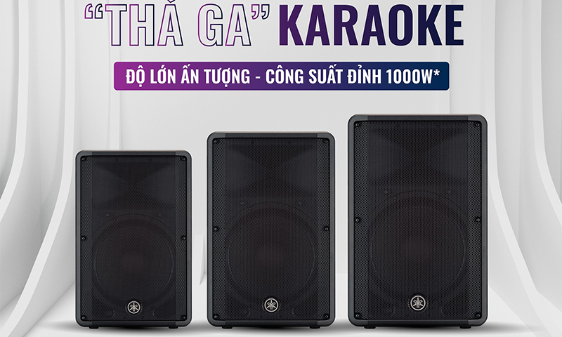 Dàn karaoke giải trí tại nhà với loa Yamaha DBR15