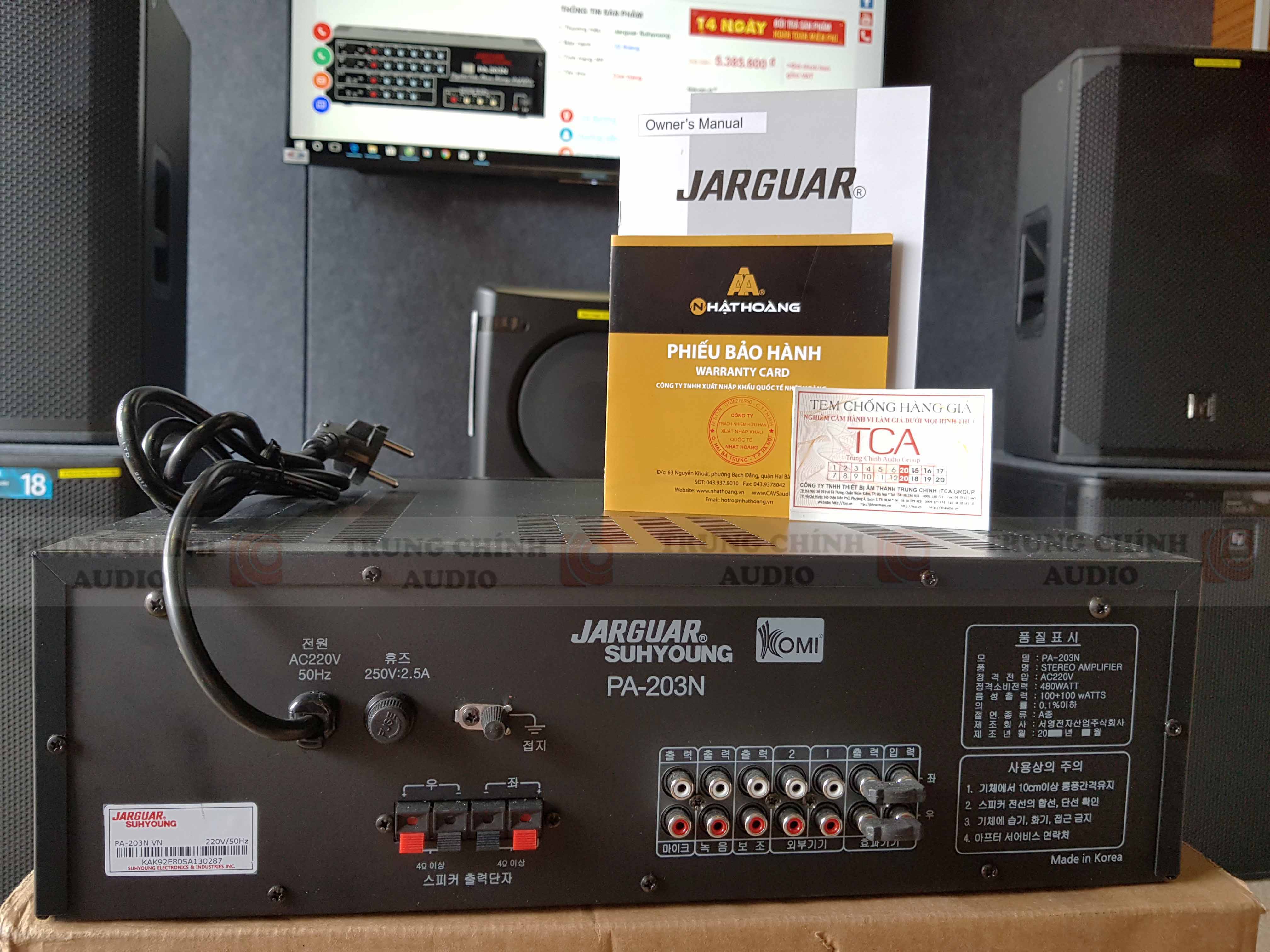 Thông số kỹ thuật của Amply Karaoke Jarguar 203N
